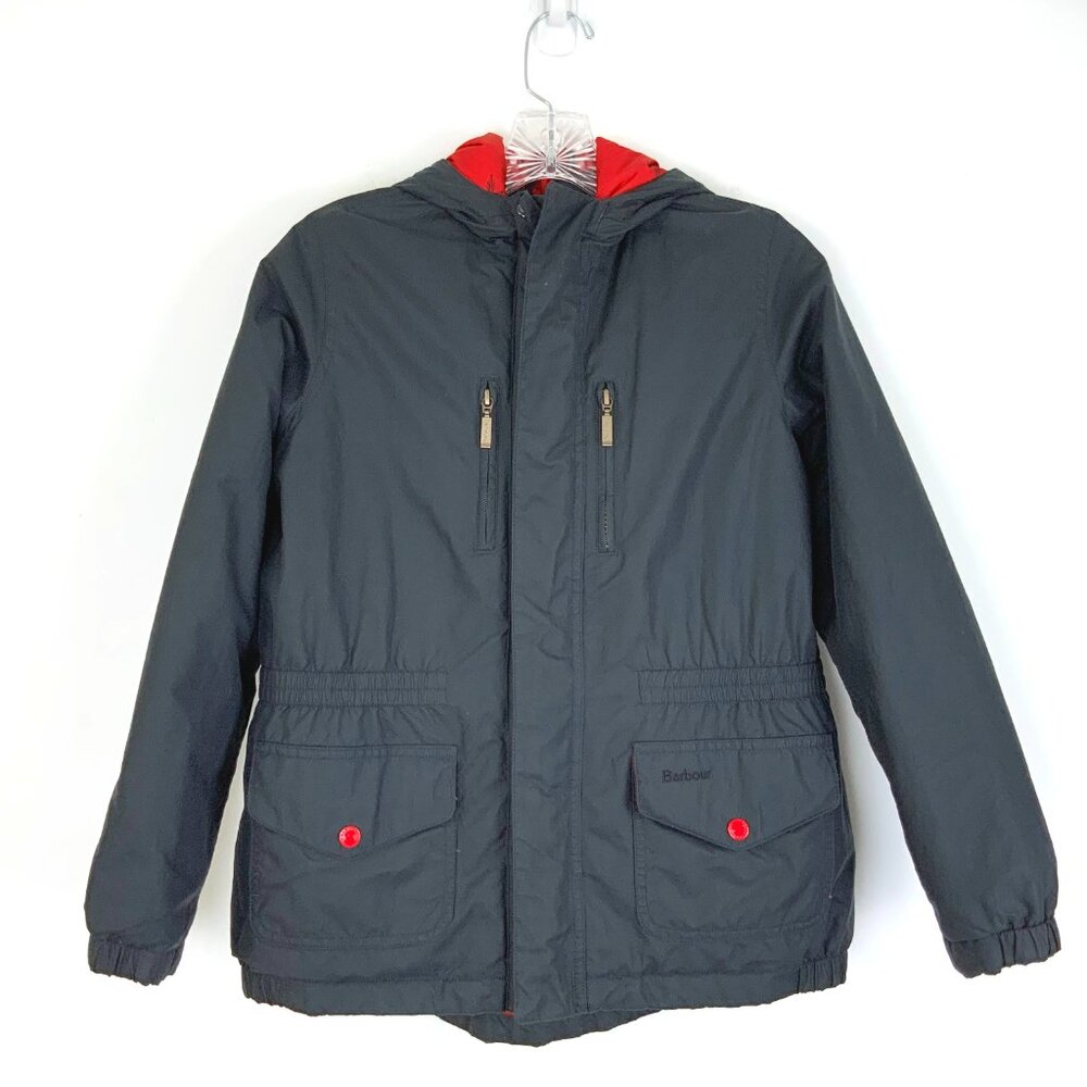 Barbour Kids Keaton Waterproof Breathable Navy Fall/Winter Jacket Sz XL
